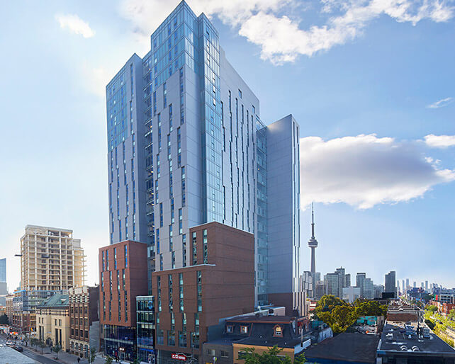 CampusOne student residence located across from University of Toronto